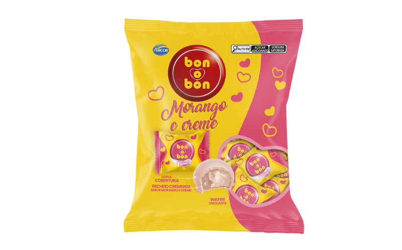 Bon O Bon Morango e Creme 960g