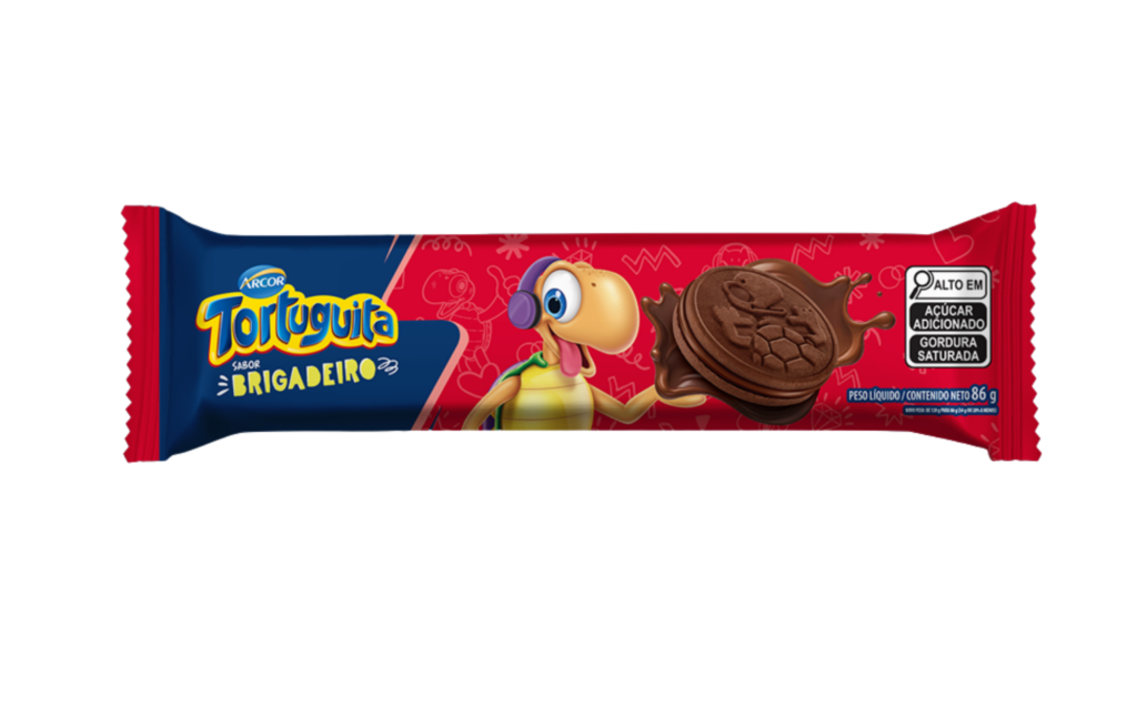 Biscoito Tortuguita sabor Brigadeiro 86g
