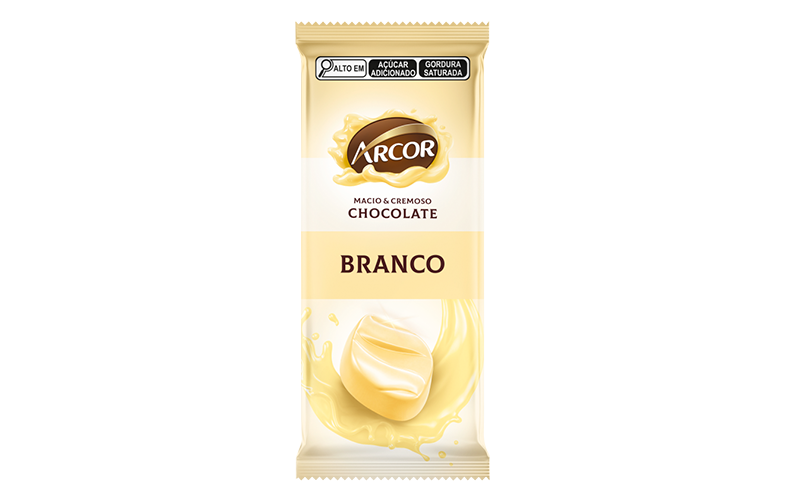 Tablete Arcor Chocolate Branco 80g