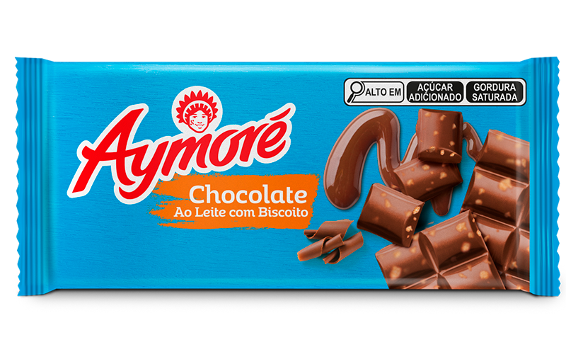 Aymoré Chocolate Ao Leite com biscoito 80g