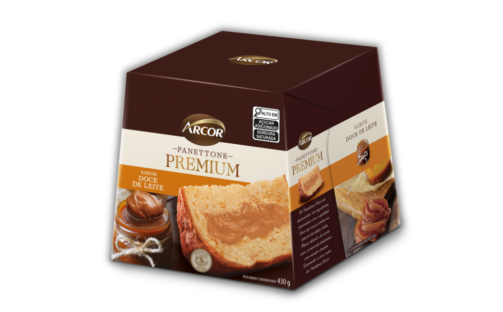 Panettone Arcor sabor Doce de Leite 430g