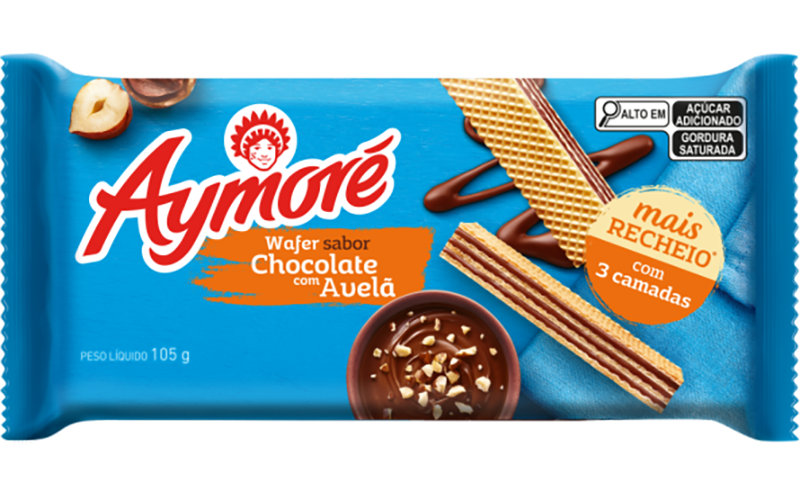 Aymoré Wafer Chocolate com Avelã 105g