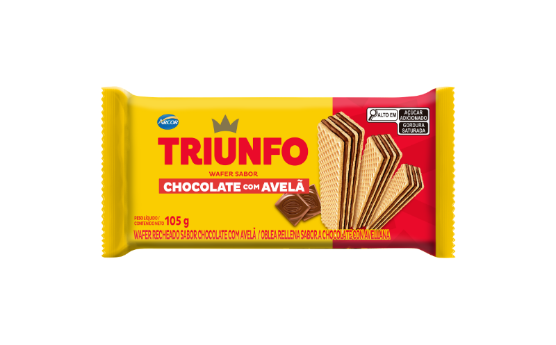 Triunfo Wafer sabor Chocolate com Avelã 105g