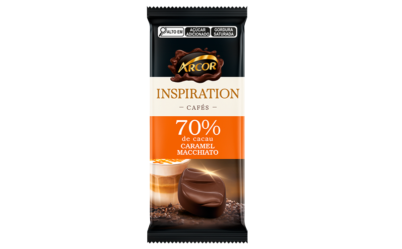 Arcor Inspiration 70% Caramel Macchiato 80g.